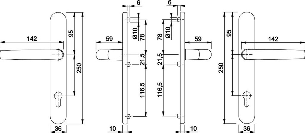 Poignée Alsace 1578 - 1758G/3357N